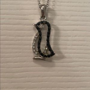 Simply Chic Penguin Necklace with earrings